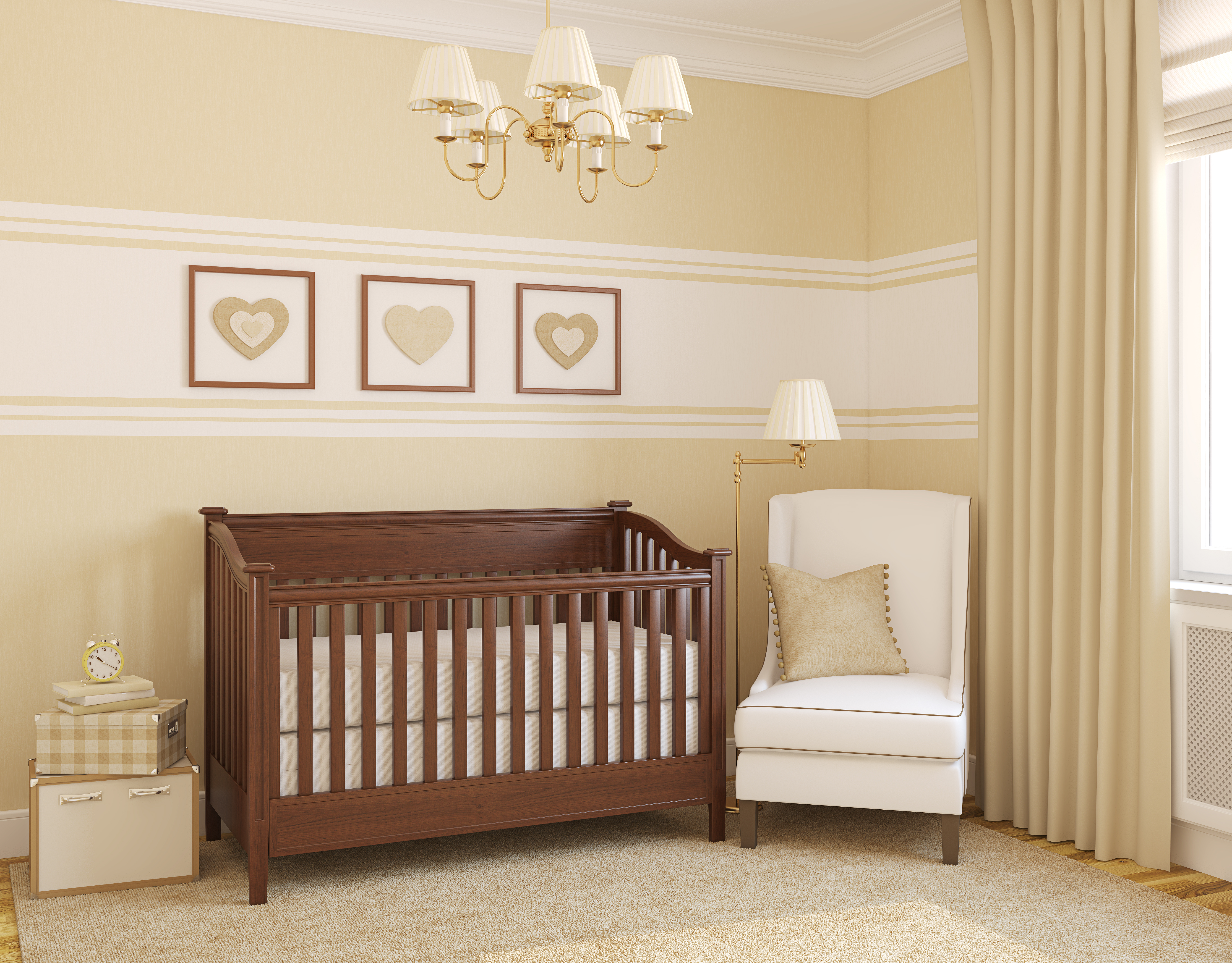 Interior of nursery. 3d render.